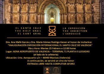 Inauguración de la exposición en AENA del Santo Grial